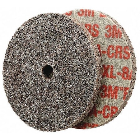 Scotch-Brite Unitized Wheel, 3 in Dia, 1/4 in W, 3/8 in Arbor Hole 7000120681