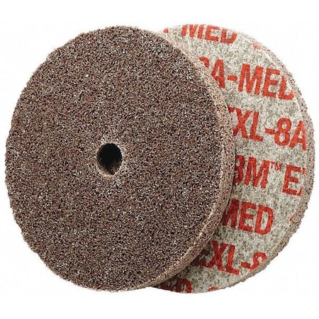 Scotch-Brite Unitized Wheel, 1 in Dia, 1/8 in W, 1/8 in Arbor Hole 7010329397