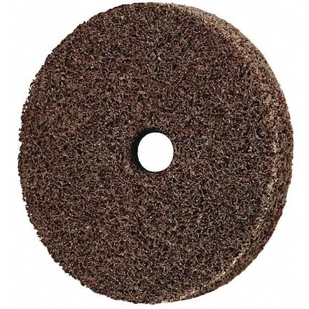 Scotch-Brite Unitized Wheel, 3 in Dia, 1/2 in W, 1/4 in Arbor Hole 7010365791