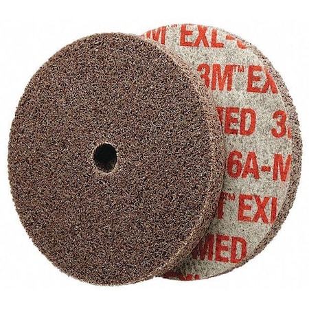 Scotch-Brite Unitized Wheel, 3 in Dia, 1/4 in W, 1/4 in Arbor Hole 7000045935