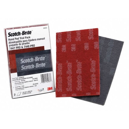 Scotch-Brite Sanding Hand Pad, 9" L, 6" W, Non-Woven 7100033494