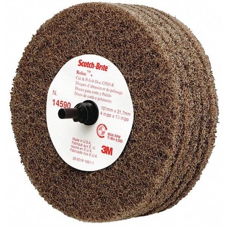 Scotch-Brite Quick Change Disc, Non-Woven, 4" dia. 7000120703