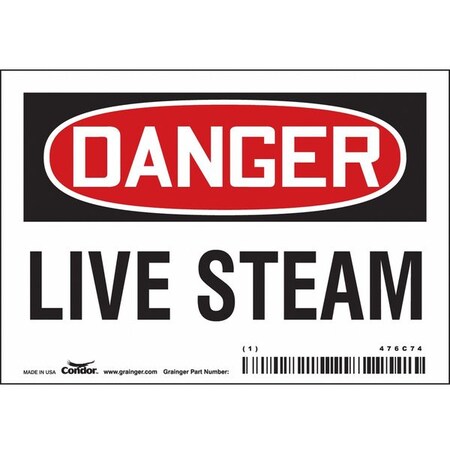 Condor Chemical Sign, 3 1/2 in H, 5 in W, Vinyl, Horizontal Rectangle, English, 476C74 476C74