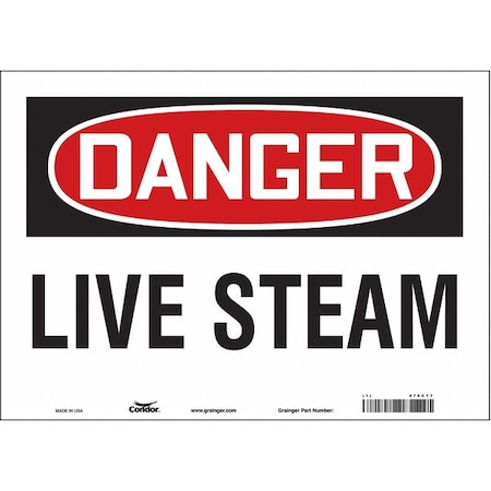 Condor Safety Sign, 10 in Height, 14 in Width, Vinyl, Horizontal Rectangle, English, 476C77 476C77