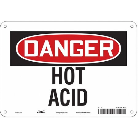 Condor Safety Sign, 7 in Height, 10 in Width, Polyethylene, Vertical Rectangle, English, 476C26 476C26