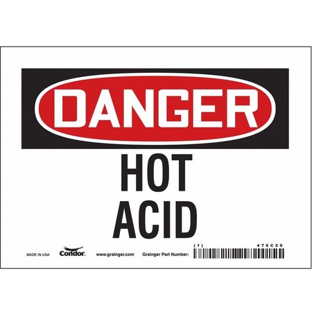 Condor Safety Sign, 5 in Height, 7 in Width, Vinyl, Horizontal Rectangle, English, 476C29 476C29