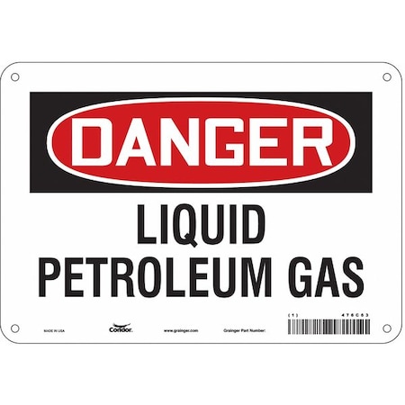 Condor Safety Sign, 7 in Height, 10 in Width, Polyethylene, Vertical Rectangle, English, 476C63 476C63