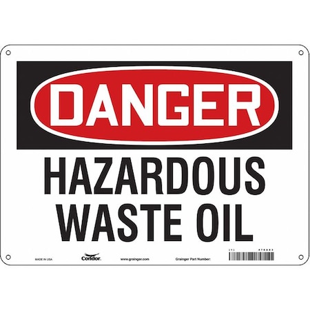 Condor Safety Sign, 10 in Height, 14 in Width, Aluminum, Horizontal Rectangle, English, 476A83 476A83