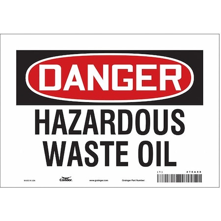 Condor Chemical Sign, 7 in H, 10 in W, Vinyl, Vertical Rectangle, English, 476A88 476A88