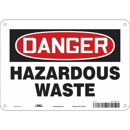 Condor Chemical Sign, 7 in H, 10 in W, Vertical Rectangle, English, 476A74 476A74