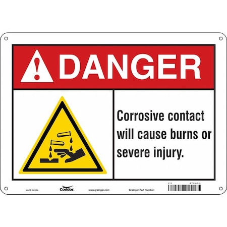 Condor Chemical Sign, 10 in H, 14 in W, Horizontal Rectangle, English, 476A04 476A04