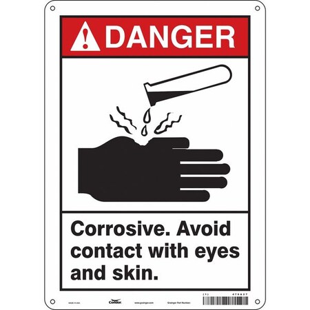 Condor Chemical Sign, 14 in H, 10 in W, Vinyl, Vertical Rectangle, English, 476A27 476A27