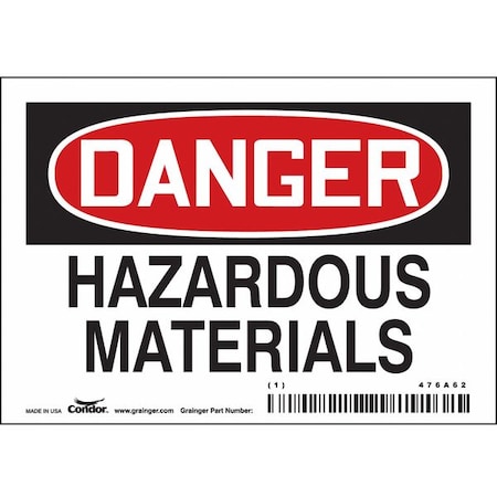 Condor Chemical Sign, 3 1/2 in H, 5 in W, Vinyl, Horizontal Rectangle, English, 476A62 476A62