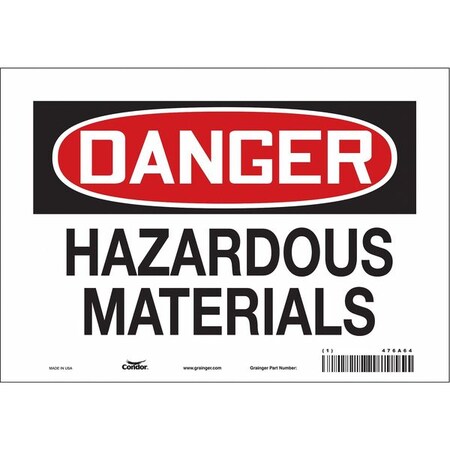Condor Safety Sign, 7 in Height, 10 in Width, Vinyl, Vertical Rectangle, English, 476A64 476A64