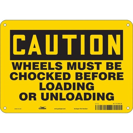 Condor Safety Sign, 7 in Height, 10 in Width, Aluminum, Vertical Rectangle, English, 477D86 477D86