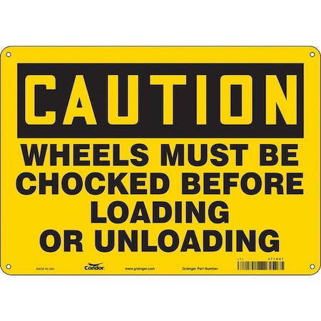 Condor Safety Sign, 10 in Height, 14 in Width, Aluminum, Horizontal Rectangle, English, 477D87 477D87