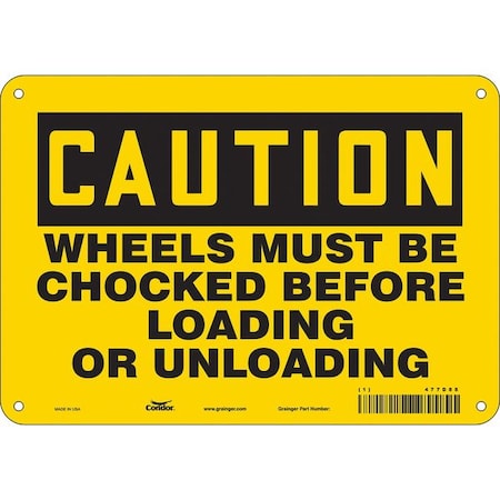 Condor Safety Sign, 7 in Height, 10 in Width, Polyethylene, Vertical Rectangle, English, 477D88 477D88