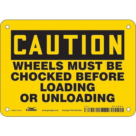 Condor Safety Sign, 5 in Height, 7 in Width, Vinyl, Horizontal Rectangle, English, 477D91 477D91