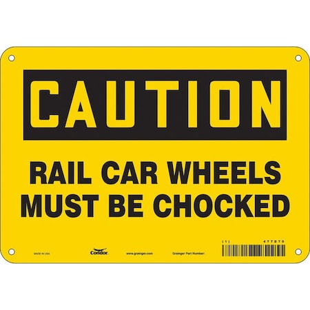 Condor Safety Sign, 7 in Height, 10 in Width, Aluminum, Vertical Rectangle, English, 477D70 477D70