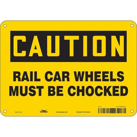 Condor Safety Sign, 7 in Height, 10 in Width, Polyethylene, Vertical Rectangle, English, 477D72 477D72