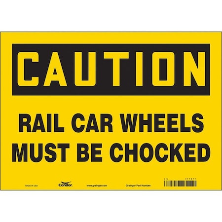 Condor Safety Sign, 10 in Height, 14 in Width, Vinyl, Horizontal Rectangle, English, 477D77 477D77