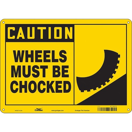 Condor Safety Sign, 10 in Height, 14 in Width, Aluminum, Horizontal Rectangle, English, 477D79 477D79