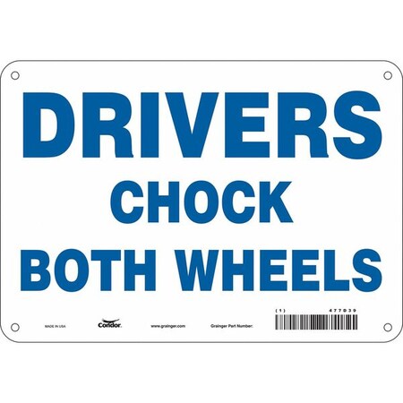 Condor Safety Sign, 7 in Height, 10 in Width, Vinyl, Vertical Rectangle, English, 477D39 477D39