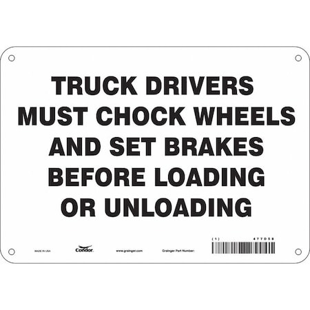 Condor Safety Sign, 7 in Height, 10 in Width, Vinyl, Vertical Rectangle, English, 477D58 477D58