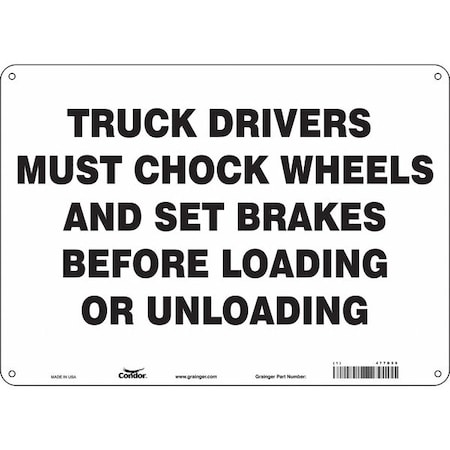 Condor Safety Sign, 10 in Height, 14 in Width, Vinyl, Horizontal Rectangle, English, 477D59 477D59