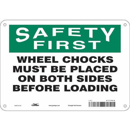 Condor Safety Sign, 7 in Height, 10 in Width, Vinyl, Vertical Rectangle, English, 477F84 477F84