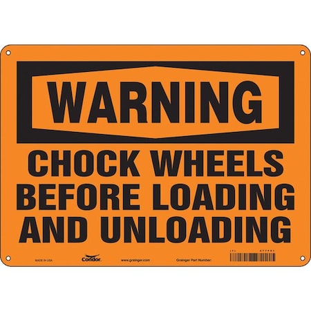 Condor Safety Sign, 10 in Height, 14 in Width, Aluminum, Horizontal Rectangle, English, 477F91 477F91