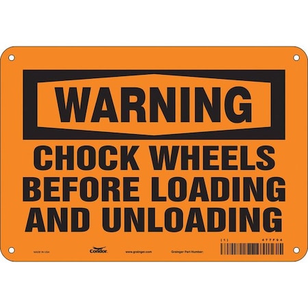 Condor Safety Sign, 7 in Height, 10 in Width, Polyethylene, Vertical Rectangle, English, 477F94 477F94