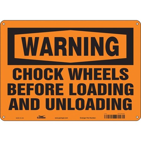 Condor Safety Sign, 10 in Height, 14 in Width, Polyethylene, Horizontal Rectangle, English, 477F95 477F95