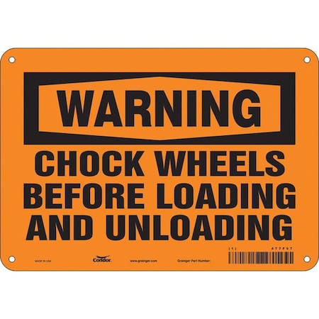 Condor Safety Sign, 7 in Height, 10 in Width, Vinyl, Vertical Rectangle, English, 477F97 477F97