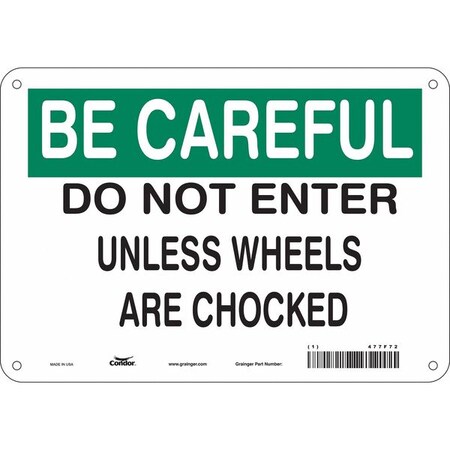 Condor Safety Sign, 7 in Height, 10 in Width, Aluminum, Vertical Rectangle, English, 477F72 477F72
