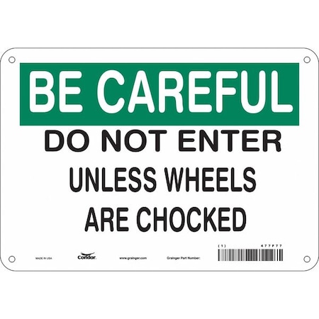 Condor Safety Sign, 7 in Height, 10 in Width, Vinyl, Vertical Rectangle, English, 477F77 477F77