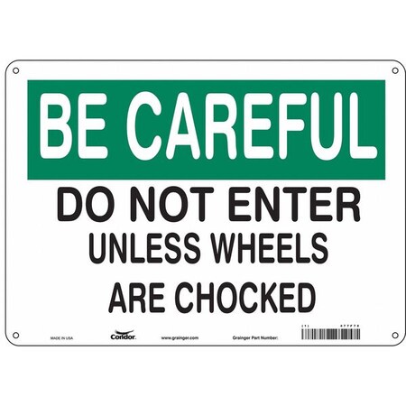 Condor Safety Sign, 10 in Height, 14 in Width, Vinyl, Horizontal Rectangle, English, 477F78 477F78