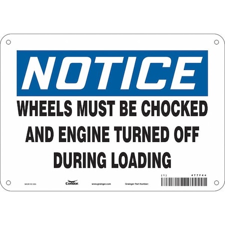 Condor Safety Sign, 7 in Height, 10 in Width, Aluminum, Vertical Rectangle, English, 477F44 477F44