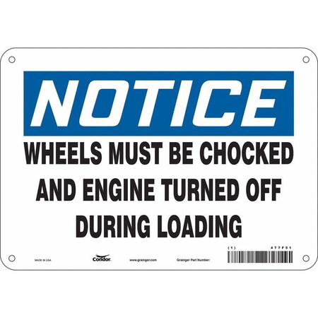 Condor Safety Sign, 7 in Height, 10 in Width, Vinyl, Vertical Rectangle, English, 477F51 477F51
