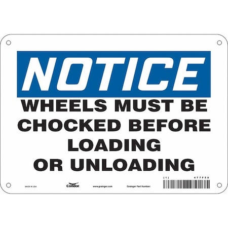 Condor Safety Sign, 7 in Height, 10 in Width, Polyethylene, Vertical Rectangle, English, 477F59 477F59