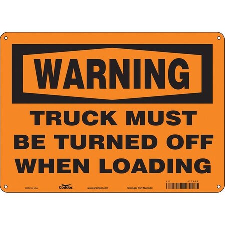 Condor Safety Sign, 10 in Height, 14 in Width, Aluminum, Horizontal ...
