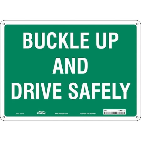 Condor Safety Sign, 10 in Height, 14 in Width, Aluminum, Horizontal Rectangle, English, 477G08 477G08