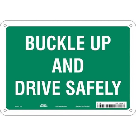 Condor Safety Sign, 7 in Height, 10 in Width, Polyethylene, Vertical Rectangle, English, 477G11 477G11