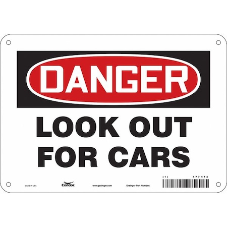 Condor Safety Sign, 7 in Height, 10 in Width, Aluminum, Vertical Rectangle, English, 477H72 477H72