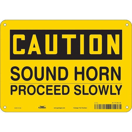 Condor Safety Sign, 7 in Height, 10 in Width, Polyethylene, Vertical Rectangle, English, 477H35 477H35