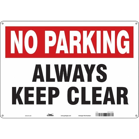 Condor ALWAYS KEEP CLEAR, 20 in W x 14 in H, Horizontal Rectangle, Aluminum, 477J06 477J06