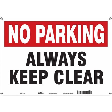 Condor ALWAYS KEEP CLEAR, 20 in W x 14 in H, Horizontal Rectangle, Polyethylene, 477J10 477J10