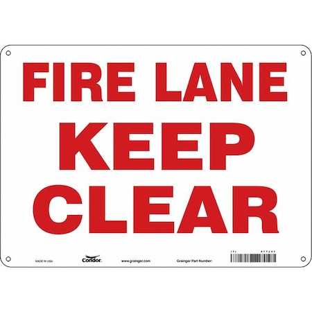 Condor Safety Sign, 10 in Height, 14 in Width, Aluminum, Horizontal Rectangle, English, 477J41 477J41