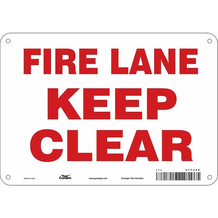Condor Safety Sign, 7 in Height, 10 in Width, Polyethylene, Vertical Rectangle, English, 477J46 477J46