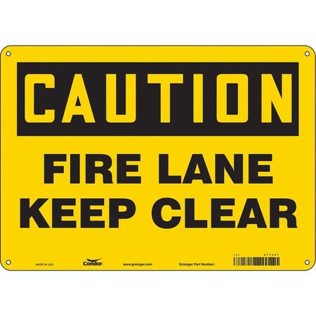 Condor Safety Sign, 10 in Height, 14 in Width, Polyethylene, Horizontal Rectangle, English, 477J57 477J57